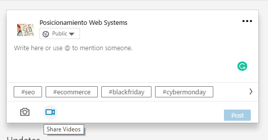 como publicar videos en linkedin