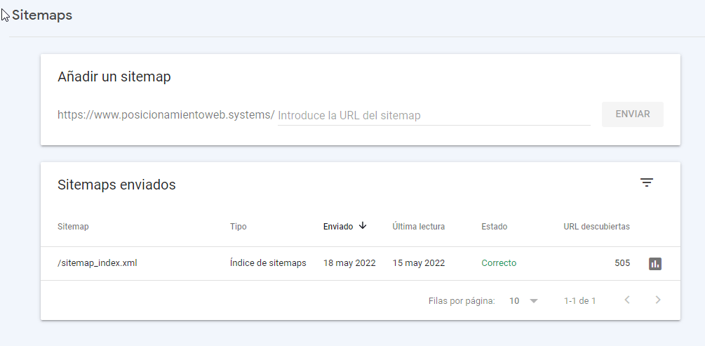 añadir sitemap